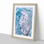 Time To Love In Abstract Modern Framed Wall Art Print, Ready to Hang Picture for Living Room Bedroom Home Office Décor, Oak A4 (34 x 25 cm)