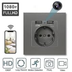 1080p Full HD -minikamera EU:n kotitalouksille, kaksois-USB-liittimelle, Wi-Fi Nanny Cam [DB] valkoinen 0G