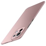 Coque Xiaomi Mi 11 5G, Ultra Mince Mat Téléphone Portable Coque Mince Protection Anti-Rayures Hard Case Anti-Slip Bumper Hard PC Xiaomi Mi 11 Case Cover Or Rose