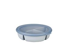 Mepal - Bol bento Cirqula 3 cases multi-usage rond - Boîte de conservation hermétique - Conserver un repas séparé - Meal prep containers & boîtes alimentaires – Nordic blue