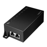 Gigabit PoE++ Injector 60 W, simultaneous transmission of power and data via ONE network cable