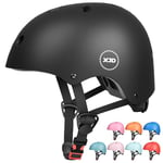 XJD Casque de Vélo Enfant Filles Garçons 3-13 Ans Casque Enfant Roller CE en Certification Protection pour Cyclisme Skate Trottinette Skateboard(Noir, S(49-55cm))