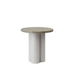 Normann Copenhagen - Dit Table Sand - Travertine Silver - Sidobord - Mönstrad,Grå - Metall/Sten