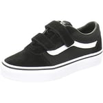 Vans Garçon Unisex Kinder Ward V Baskets, Suede Canvas Black White, 18.5 EU