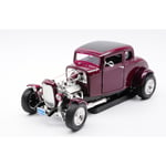 FORD HOT ROD NEWSTALGIA (OPEN HOOD) 5-WINDOW COUPE' BURGUNDY 1:18 MotorMax