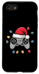 Coque pour iPhone SE (2020) / 7 / 8 Manette de jeu vidéo Chapeau de Père Noël Gamer Boys