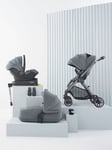 Silver Cross Dune Pushchair & Dream Car Seat Travel Pack with Compact Folding Carrycot