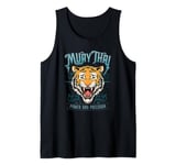 Thai Boxing Power and Precision - Muay Thai and Tiger Head Tank Top