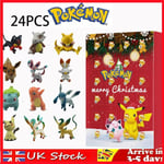 Christmas Pokemon Figure 24 Days Countdown Advent Calendar Surprise Kids Gift-