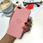 WZHR Phone Case Lovers Heart Case For Iphone 11 Pro X Xr Xs Max 6 6S Se 7 8 Plus Phone Bag Mobile Accessories Coque Telephone Shockproof B-Pink