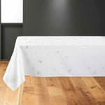 Nappe Imprimé Métallisé "Sapin" 150x240cm Blanc & Argent