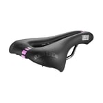 Selle Italia Diva Gel Flow - Selle Vélo de Route pour Femme, Vélo de Ville, VTT, Cadre en Manganèse, Rembourrage Gel Confortable - Taille L3, Noir/Rose