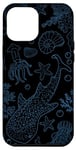 iPhone 13 Pro Max Whale Shark Coral Reefs Seashell Starfish Ocean Beach Black Case