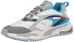 PUMA GOLF Men's Gs-Fast Golf Shoe, Puma White/Quarry/Ocean Dive, 13