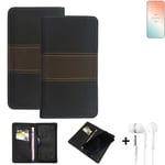 Wallet Case + headphones for Samsung Galaxy S24  Protective Cover Brown