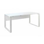 Meubletmoi - Bureau 170 cm blanc laqué et pieds métal blanc - net