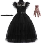 Girls Wednesday Dress - Addams Family Halloween Costume for Kids' Cosplay