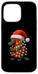 Coque pour iPhone 14 Pro Max Ornithorynque portant un chapeau de Père Noël, tenant une boîte cadeau de Noël