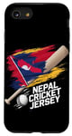 Coque pour iPhone SE (2020) / 7 / 8 Maillot de cricket du Népal 2024 Drapeau du Népal