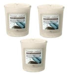 3 Yankee Candle Votives Luxurious Cashmere 15 Hours Room Home Fragrance 49g