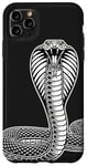 Coque pour iPhone 11 Pro Max Serpent Serpent Cobra Coil Blackwork