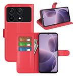 Xiaomi Poco F6 Pro      Pu Wallet Case    [Red]