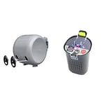 Minky Retractable Reel Washing Line with 30m of Drying Space, Gray, 30 m with Pod Plus 24 Sure Grip Pegs, Grey, One Size