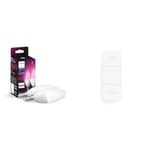 Philips Hue White & Colour Ambiance Smart Light Bulb Candle Twin Pack LED [E14] with Bluetooth - 1100 Lumen + Hue Dimmer Switch. Works with Alexa, Google Nest, Apple Homekit.