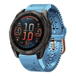 Garmin Fenix 8 AMOLED 43mm Klockarmband i silikon - Ljusblå