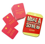 Talking Tables Christmas Xmas Acting Party Famous Movie Trivia Cards Family Fun 2+ Players, TIN Game Make A Scene