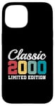 Coque pour iPhone 15 25 ans Classic 2000 Édition limitée rétro 25ème anniversaire