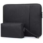 HYZUO 13.3-14 Inch Laptop Sleeve Bag Set for MacBook Pro 14 M3/M2/M1 Pro/Max A2992 A2918 2024-2021, MacBook Air 13 2017-2010, 13.5"-13.8" Surface Laptop 7-1, Laptop Case with Pouch, Black