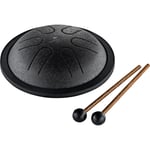 Meinl Sonic Energy MSTD1BK Mini Steel Tongue Drum, C Major, Black