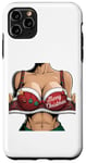 Coque pour iPhone 11 Pro Max sexy dame de Noël , Soutien gorge de Noël bikini