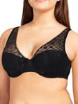 Chantelle Womens Day To Night Spacer Bra - Black Nylon - Size 34E UK BACK/CUP