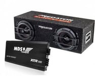 2 x 6.5 tuuman / 16cm MDS Predator Bassopaketti 2000W - Autovahvistin Subwoofer Tuplakotelo