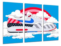 Cuadros Cámara Lot de 3 posters muraux décoratifs pour salon moderne, chambre à coucher, chaussons Nike Air Max (97 x 62 cm)