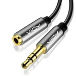 VIOY Headphone Extension Cable 2m, 3.5mm Male to Female Stereo Audio Cable Nylon Braided Aux Cord for Headphone, Smartphones, Tablets, Media Players