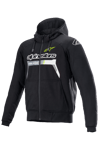 MC-Hoodie Alpinestars Chrome Ignition Svart-Fluo Gul