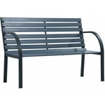 Maison Chic - Banc de jardin Banc d'extérieur Banquette 120 cm Gris Bois 79688