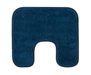 Gözze - Tapis de Bain Antidérapant Premium avec découpe, RIO, 100% microfibres, Idéal comme tapis de WC pour toilettes au sol, 50 x 45 cm - Bleu foncé