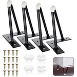 4 Pièces Pieds De Lit, La Vane Pieds De Table En Métal Avec Vis & Protecture De Plancher Pour diy Meuble Sofa Fauteuil Canapé Chaise 15cm ,Pied de