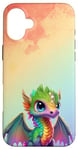 Coque pour iPhone 16 Plus Colorful Dragon Baby Cute Pretty Birthday Graphic