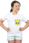 Tweety Pie Face Faux Pocket Cotton T-Shirt