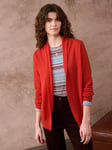 Brora Gauze Cashmere Cardigan, Rosehip