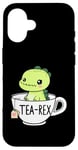 Coque pour iPhone 16 T-Rex Dinosaure Tea Dino Funny Tea-Rex