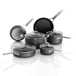 MSMK Limestone Nonstick Pots and Pans Set,10-Piece Induction hob pan Set, Oven Safe to 371℃, Stay-Cool Handle, Induction, Dishwasher Safe PFOA-Free …