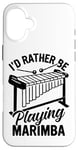 iPhone 16 Plus Funny Marimba Instrument Pun for a Marimba Player Case