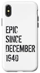 Coque pour iPhone X/XS 23e anniversaire homme femme épique né décembre 2001