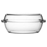 2.5 Litre Borcam Oval Casserole Oven Dish with Glass Lid